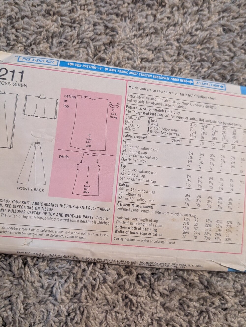 Vintage Simplicity Pattern - Picture 2 of 3